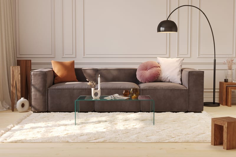 Cubo 1-seters Midtmodul i Fløyel 80 cm bred - Mørk grå - Møbler - Sofaer - Modulsofaer - Midtmodul