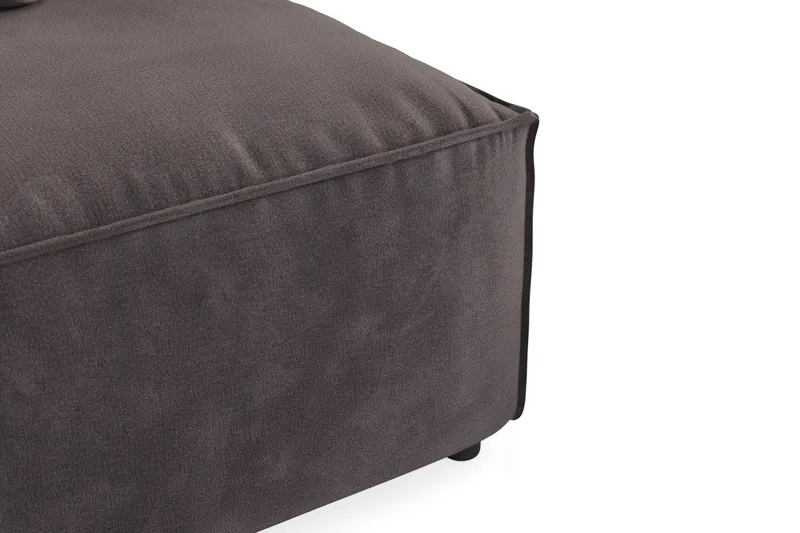Cubo 1-seters Midtmodul i Fløyel 80 cm bred - Mørk grå - Møbler - Sofaer - Modulsofaer - Midtmodul