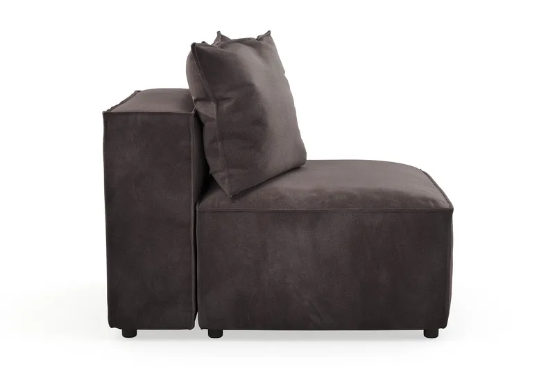 Cubo 1-seters Midtmodul i Fløyel 80 cm bred - Mørk grå - Møbler - Sofaer - Modulsofaer - Midtmodul