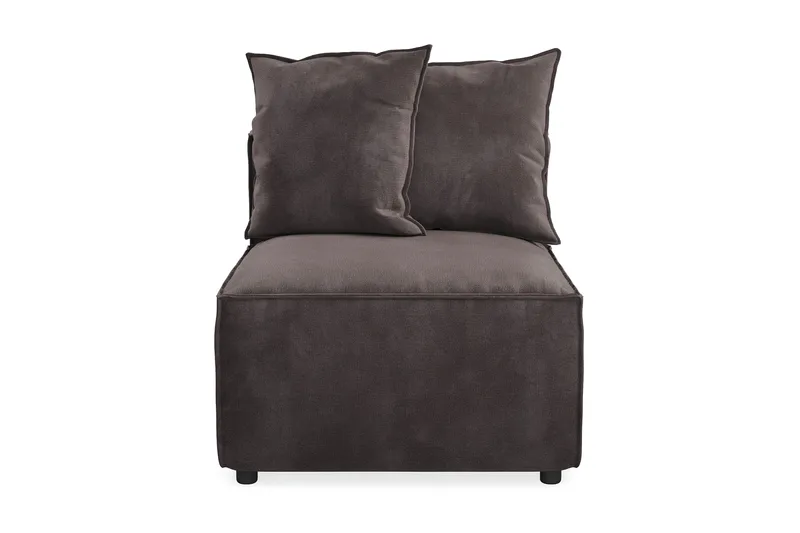 Cubo 1-seters Midtmodul i Fløyel 80 cm bred - Mørk grå - Møbler - Sofaer - Modulsofaer - Midtmodul