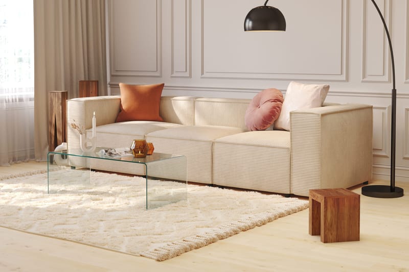 Cubo 1-seters Midtmodul i Manchester 80 cm bred - Beige - Møbler - Sofaer - Modulsofaer - Midtmodul