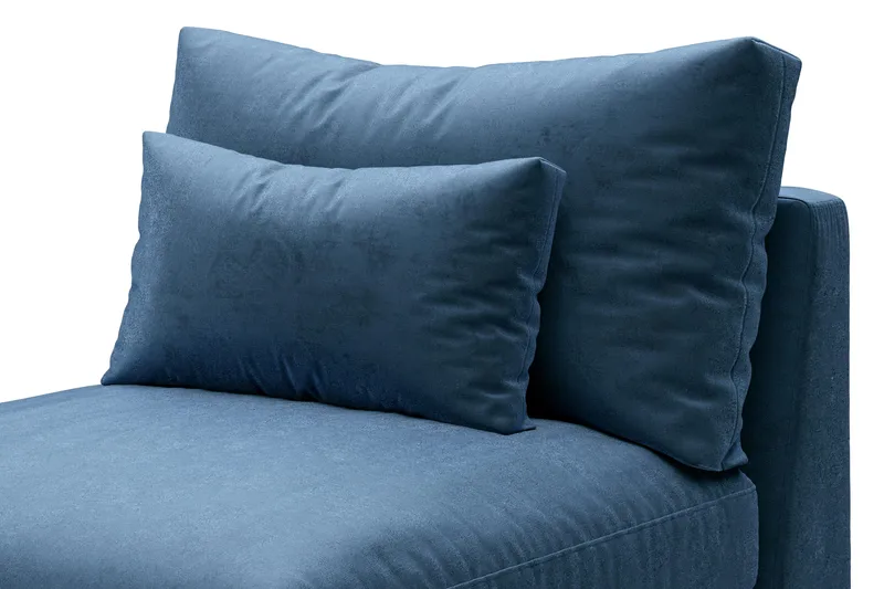 Dubai Midtmodul Fløyel ekstra dyp - Blå - Møbler - Sofaer - Modulsofaer - Midtmodul