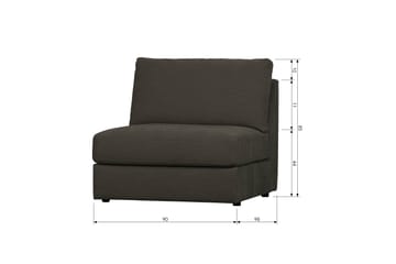 Kielstra Midtmodul - Antrasitt - Møbler - Sofaer - Modulsofaer - Midtmodul