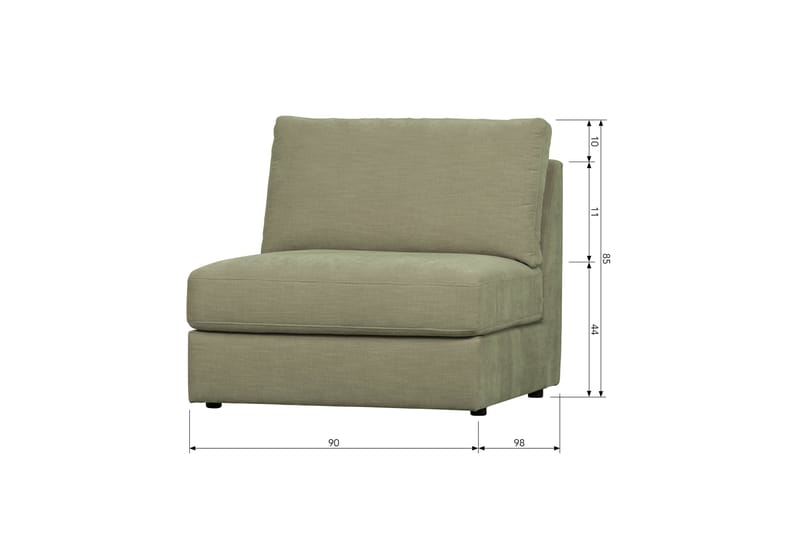 Kielstra Midtmodul - Grønn - Møbler - Sofaer - Modulsofaer - Midtmodul