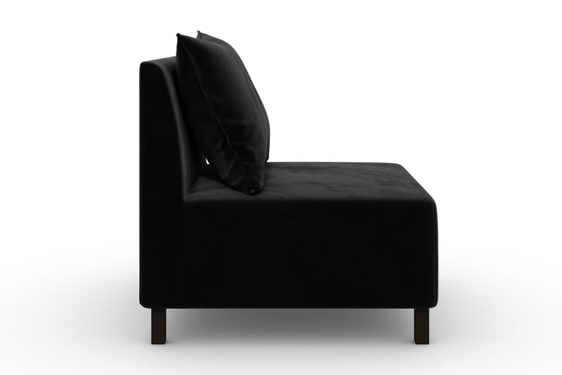 Noelia Midtmodul Fløyel - Svart - Møbler - Sofaer - Modulsofaer - Midtmodul