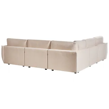 Modulsofa 5-seter Mesnali venstrevendt - Beige - Møbler - Sofaer - Modulsofaer - Komplett modulsofa