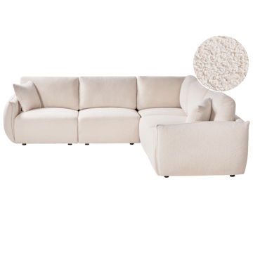 Modulsofa 5-seter Mesnali venstrevendt - Off-White - Møbler - Sofaer - Modulsofaer - Komplett modulsofa