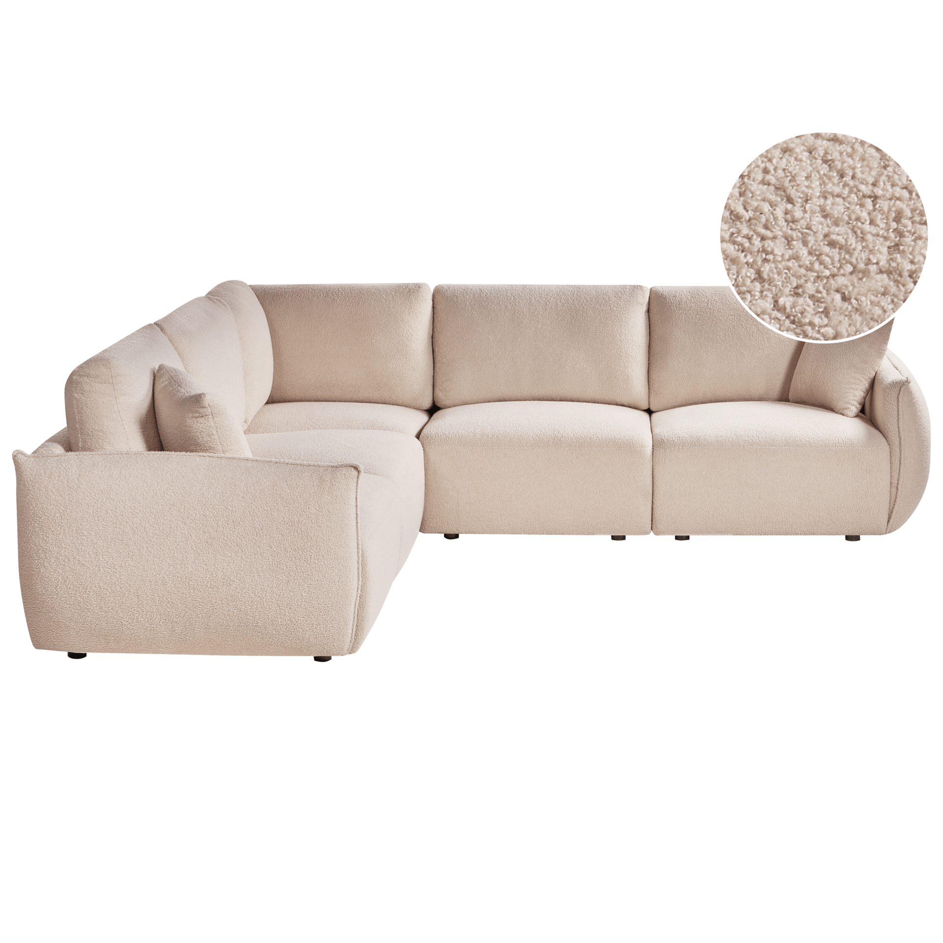 Modulsofa 5-seters Mesnali høyrevendt - Beige