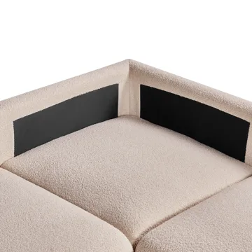 Modulsofa 5-seters Mesnali høyrevendt - Beige - Møbler - Sofaer - Modulsofaer - Komplett modulsofa