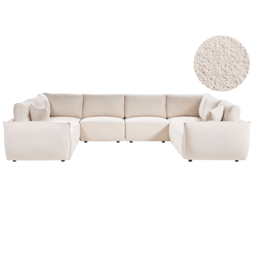 Modulsofa U-formet Mesnali - Off-White - Møbler - Sofaer - Modulsofaer - Komplett modulsofa