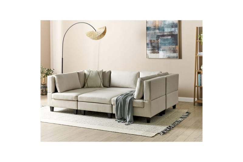 Modulsoffa Beige, Black - Møbler - Sofaer - Modulsofaer - Komplett modulsofa