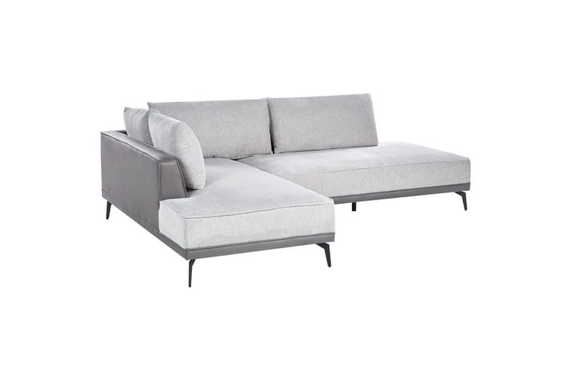 Modulsoffa Beliani Myken Beige/brun/svart, Högervänd Grey Left-faced - Møbler - Sofaer - Modulsofaer - Øvrige moduler for modulsofa