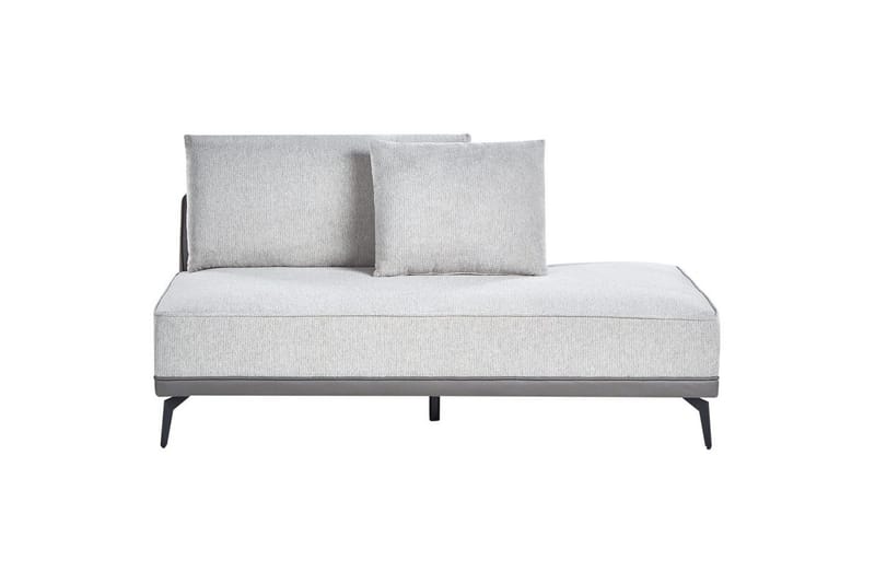 Modulsoffa Beliani Myken Beige/brun/svart, Högervänd Grey Left-faced - Møbler - Sofaer - Modulsofaer - Øvrige moduler for modulsofa
