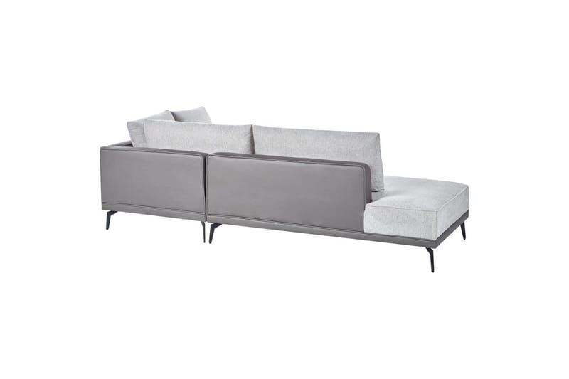 Modulsoffa Beliani Myken Beige/brun/svart, Högervänd Grey Right-faced - Grå - Møbler - Sofaer - Modulsofaer - Øvrige moduler for modulsofa