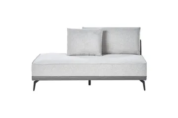 Modulsoffa Beliani Myken Beige/brun/svart, Högervänd Grey Right-faced - Grå - Møbler - Sofaer - Modulsofaer - Komplett modulsofa