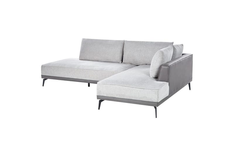 Modulsoffa Beliani Myken Beige/brun/svart, Högervänd Grey Right-faced - Grå - Møbler - Sofaer - Modulsofaer - Øvrige moduler for modulsofa