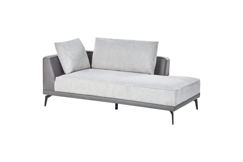 Modulsoffa Beliani Myken Beige/brun/svart, Högervänd Grey Right-faced - Grå - Møbler - Sofaer - Modulsofaer - Øvrige moduler for modulsofa