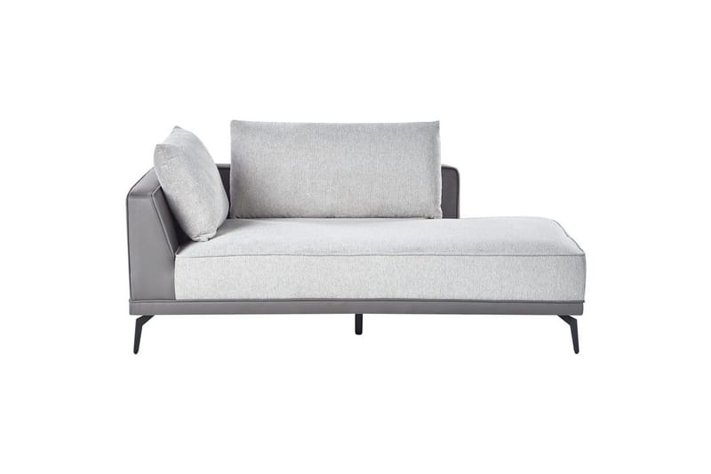 Modulsoffa Beliani Myken Beige/brun/svart, Högervänd Grey Right-faced - Grå - Møbler - Sofaer - Modulsofaer - Øvrige moduler for modulsofa
