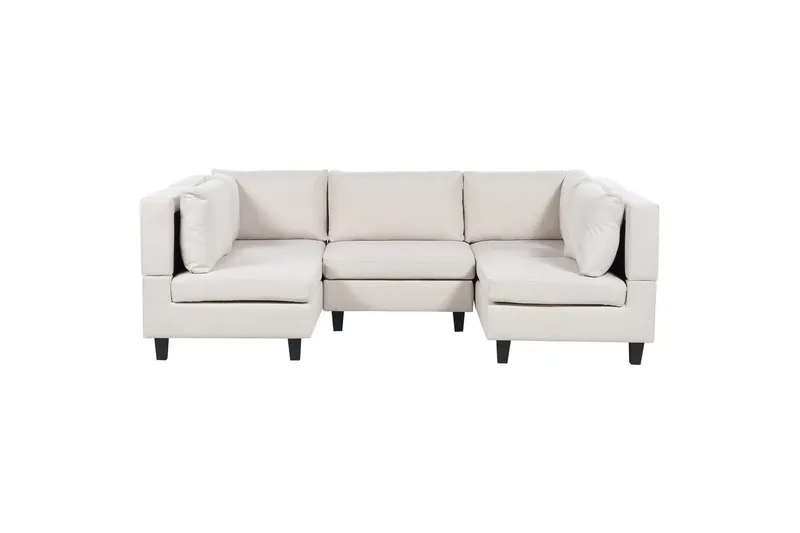 Modulsoffa Beliani Unstad Beige/svart Beige, Black - Møbler - Sofaer - Modulsofaer - Komplett modulsofa