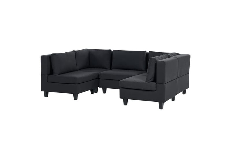 Modulsoffa Beliani Unstad Beige/svart Black - Møbler - Sofaer - Modulsofaer - Komplett modulsofa
