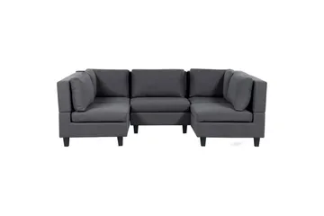 Modulsoffa Grå, Svart