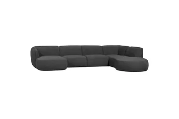 More 4-seter Høyrevendt U-formet Modulsofa 353 cm i Stoff - Antrasitt - Møbler - Sofaer - Modulsofaer - Komplett modulsofa