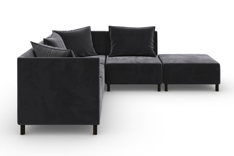Noelia Modulhjørnesofa Vendbar Fløyel - Mørkegrå - Fløyel sofaer - Komplett modulsofa