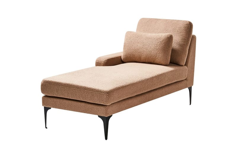 Schäslong Beliani Ewron Beige, svart, Högervänd Beige||Black Right-faced - Møbler - Sofaer - Modulsofaer - Øvrige moduler for modulsofa