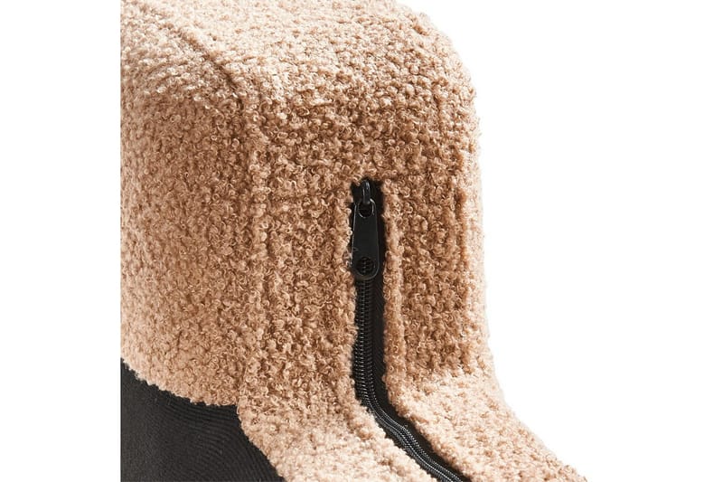 Schäslong Beliani Ewron Beige, svart, Högervänd Beige||Black Right-faced - Møbler - Sofaer - Modulsofaer - Øvrige moduler for modulsofa