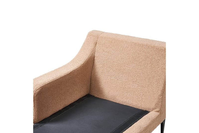 Schäslong Beliani Ewron Beige, svart, Högervänd Beige||Black Right-faced - Møbler - Sofaer - Modulsofaer - Øvrige moduler for modulsofa