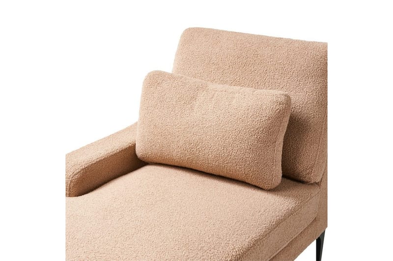 Schäslong Beliani Ewron Beige, svart, Högervänd NO_BRAND Beige||Black Right-faced - Møbler - Sofaer - Modulsofaer - Øvrige moduler for modulsofa