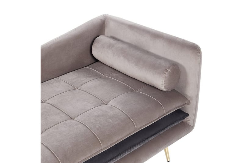 Schäslong Beliani Gonesse Beige, Grå, Guld Beige||Grey||GOLD - Møbler - Sofaer - Modulsofaer - Øvrige moduler for modulsofa