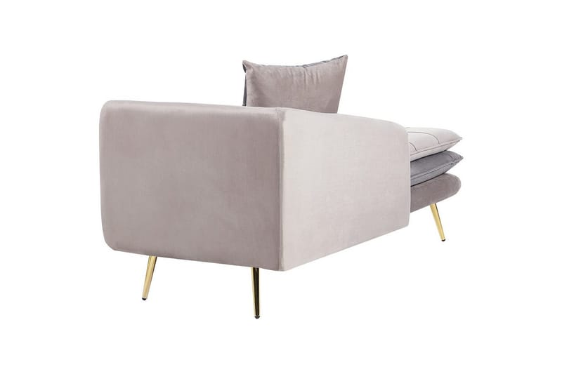 Schäslong Beliani Gonesse Beige, Grå, Guld Beige||Grey||GOLD - Møbler - Sofaer - Modulsofaer - Øvrige moduler for modulsofa