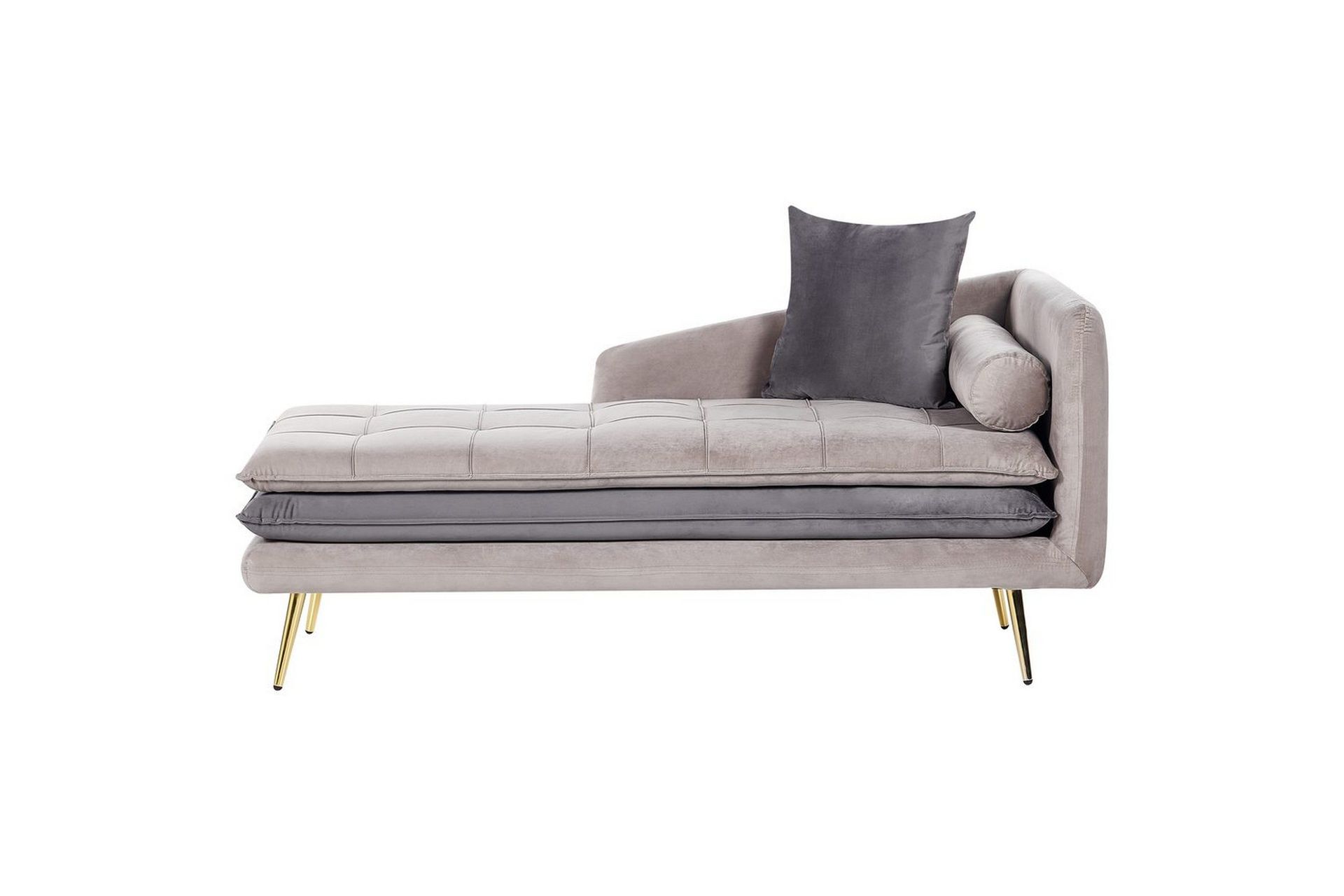 Schäslong Beliani Gonesse Beige, Grå, Guld Beige\|\|Grey\|\|GOLD -