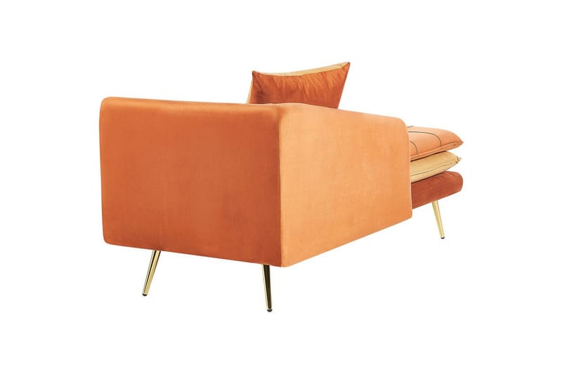 Schäslong Beliani Gonesse Beige, Grå, Guld Dark Orange||GOLD - Møbler - Sofaer - Modulsofaer - Øvrige moduler for modulsofa