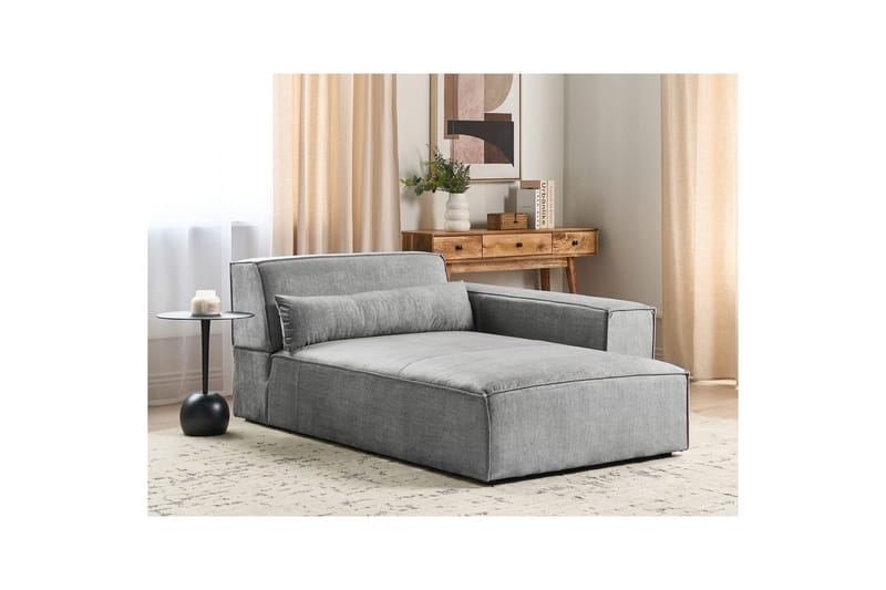 Schäslong Beliani Hellnar Beige, Högervänd Grey Left-faced - Møbler - Sofaer - Modulsofaer - Øvrige moduler for modulsofa