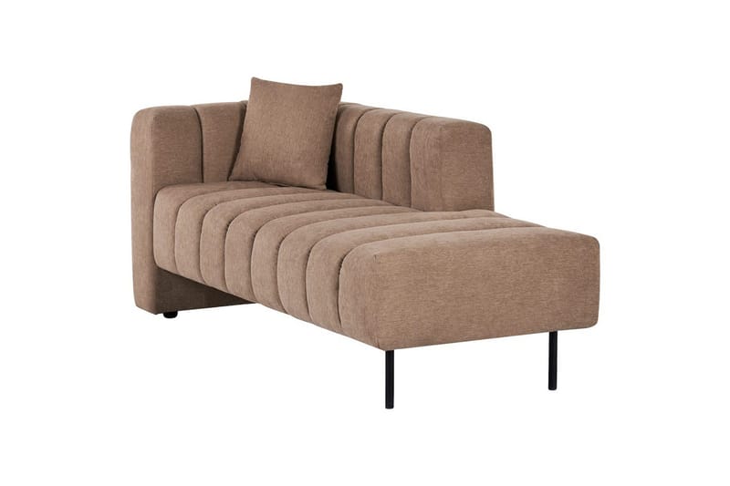 Schäslong Beliani Lannils Brun, Svart, Högervänd NO_BRAND Brown||Black Left-faced - Møbler - Sofaer - Modulsofaer - Øvrige moduler for modulsofa