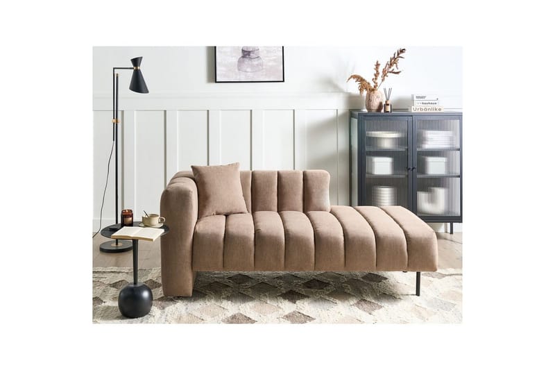 Schäslong Beliani Lannils Brun, Svart, Högervänd NO_BRAND Brown||Black Left-faced - Møbler - Sofaer - Modulsofaer - Øvrige moduler for modulsofa