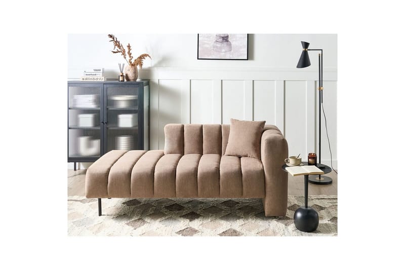 Schäslong Beliani Lannils Brun, Svart, Högervänd NO_BRAND Brown||Black Right-faced - Møbler - Sofaer - Modulsofaer - Øvrige moduler for modulsofa