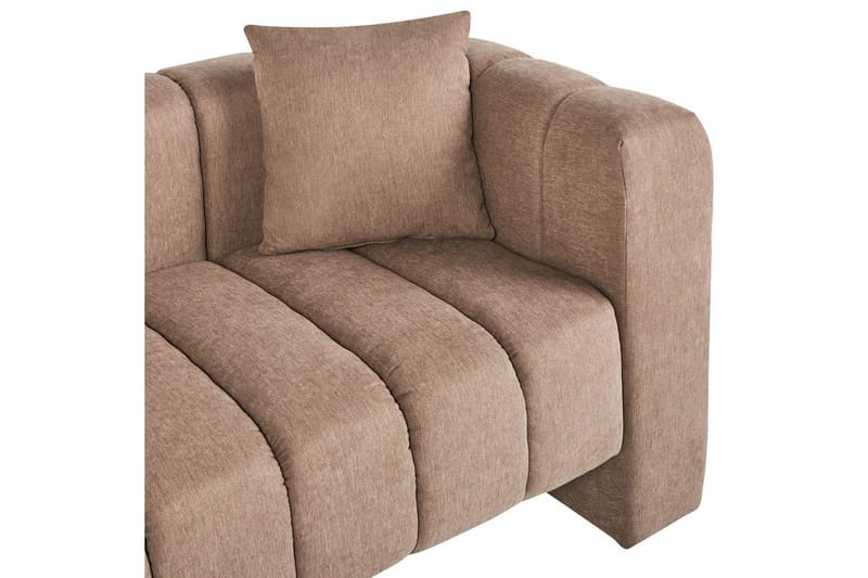 Schäslong Beliani Lannils Brun, Svart, Högervänd NO_BRAND Brown||Black Right-faced - Møbler - Sofaer - Modulsofaer - Øvrige moduler for modulsofa