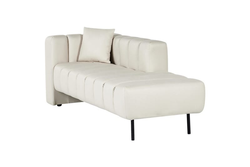 Schäslong Beliani Lannils Brun, Svart, Högervänd NO_BRAND White||Black Left-faced - Møbler - Sofaer - Modulsofaer - Øvrige moduler for modulsofa