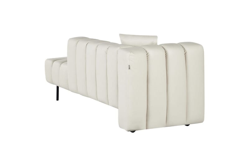 Schäslong Beliani Lannils Brun, Svart, Högervänd NO_BRAND White||Black Left-faced - Møbler - Sofaer - Modulsofaer - Øvrige moduler for modulsofa