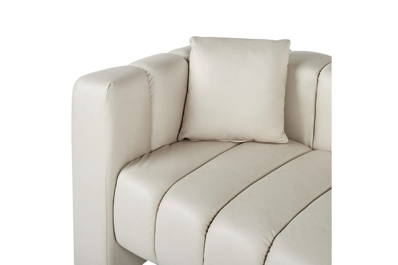 Schäslong Beliani Lannils Brun, Svart, Högervänd NO_BRAND White||Black Left-faced - Møbler - Sofaer - Modulsofaer - Øvrige moduler for modulsofa