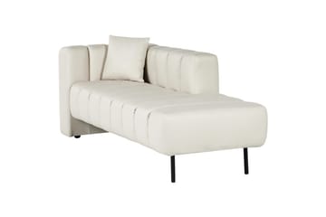 Schäslong Beliani Lannils Brun, Svart, Högervänd White||Black Left-faced - Møbler - Sofaer - Modulsofaer - Øvrige moduler for modulsofa