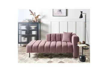 Schäslong Beliani Lannils Brun, Svart, Högervänd Pink Right-faced - Rosa - Møbler - Sofaer - Modulsofaer - Øvrige moduler for modulsofa