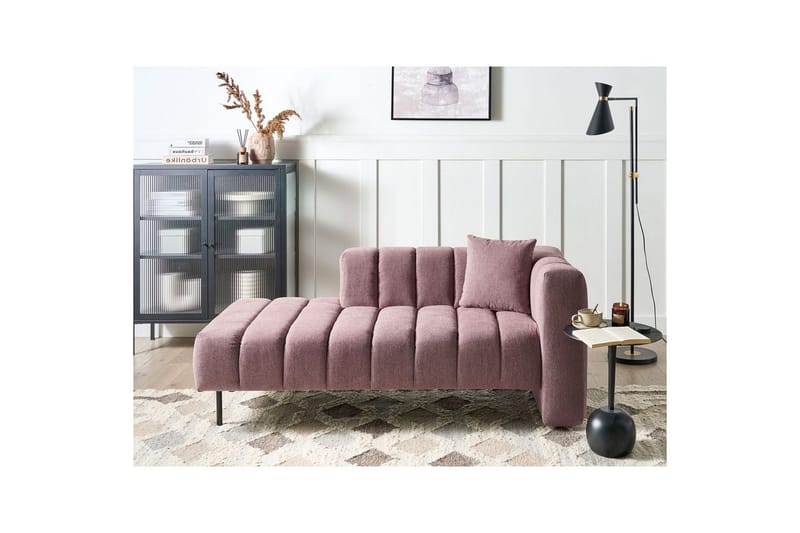 Schäslong Beliani Lannils Brun, Svart, Högervänd Pink Right-faced - Rosa - Møbler - Sofaer - Modulsofaer - Øvrige moduler for modulsofa