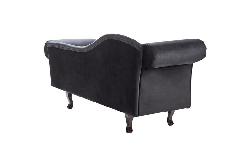 Schäslong Beliani Lattes Grå, mörkt trä, Högervänd Black Left-faced - Møbler - Sofaer - Dagsenger