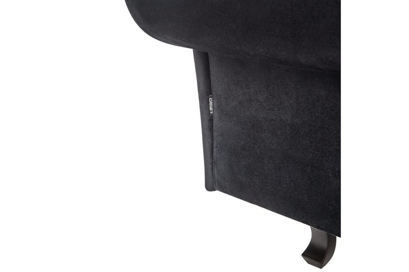 Schäslong Beliani Lattes Grå, mörkt trä, Högervänd Black Left-faced - Møbler - Sofaer - Dagsenger