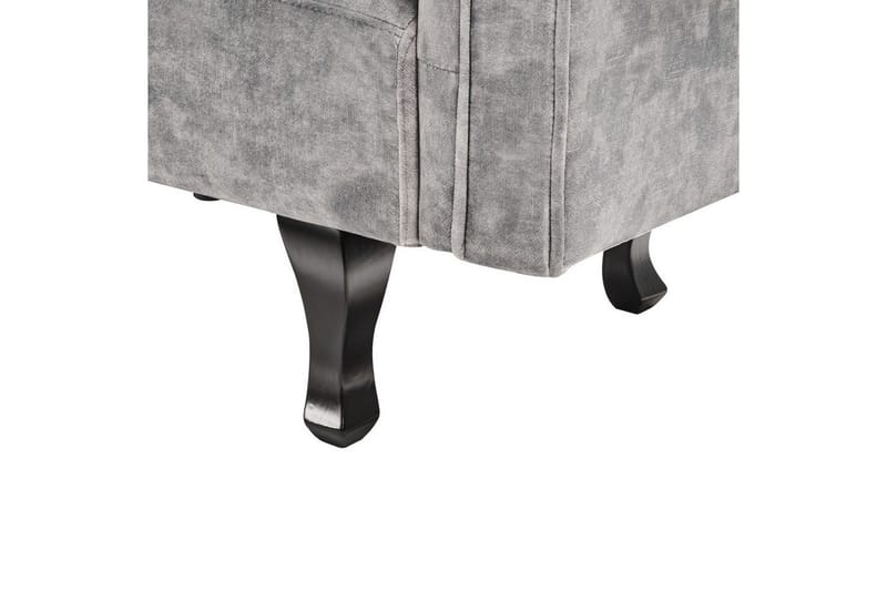 Schäslong Beliani Lattes Grå, mörkt trä, Högervänd Grey Right-faced - Grå - Møbler - Sofaer - Dagsenger