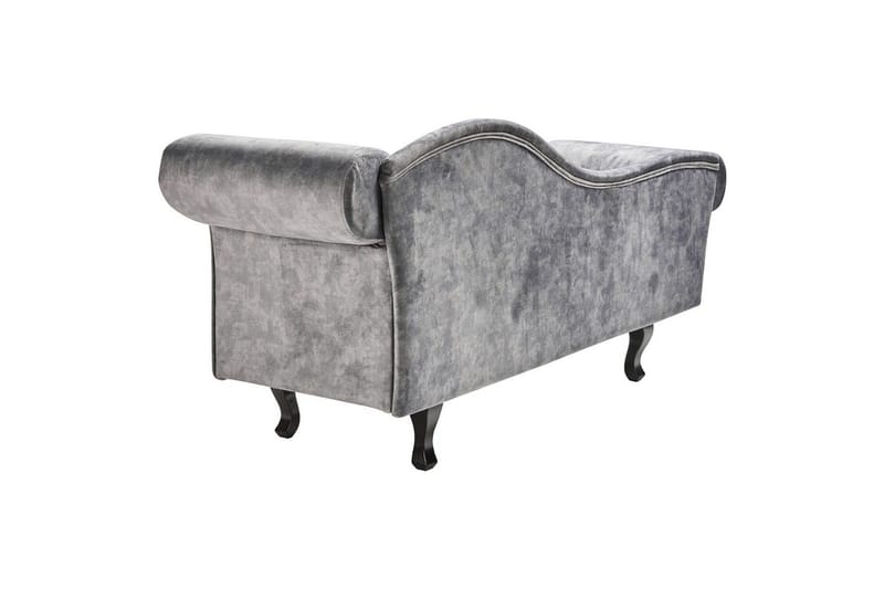 Schäslong Beliani Lattes Grå, mörkt trä, Högervänd Grey Right-faced - Grå - Møbler - Sofaer - Dagsenger